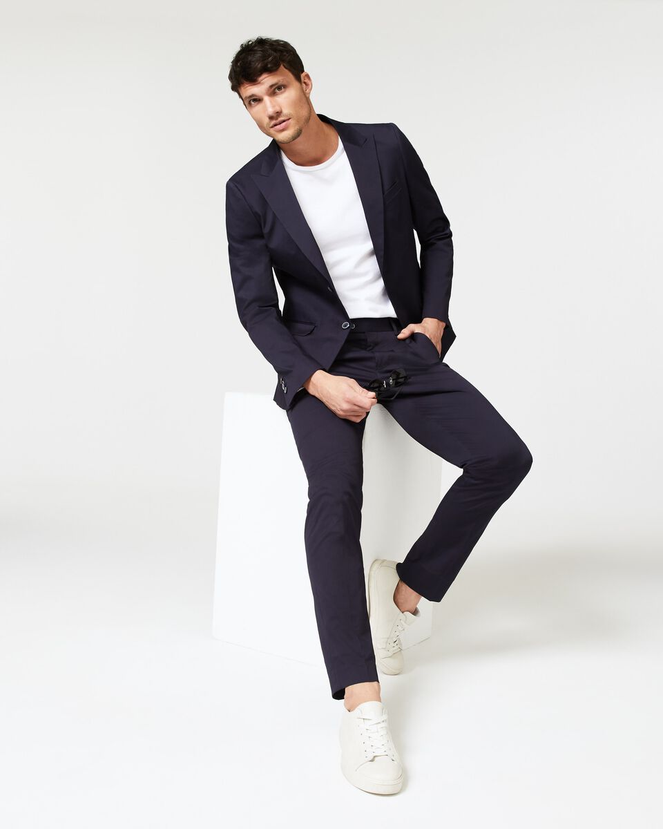 Navy Slim Stretch Tailored Suit Pant